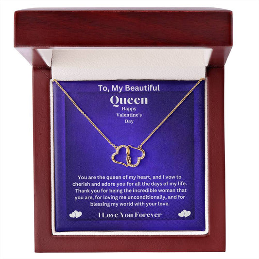 Soulmate Valentine's Gift 10K Gold Necklace With Message In Luxury Box