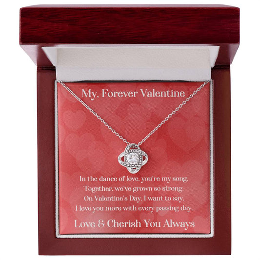 Soulmate Valentine's Gift Love Knot Necklace With Message Card In Luxury Box
