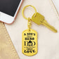 Dad - First Hero, First Love, Personalized Key Chain