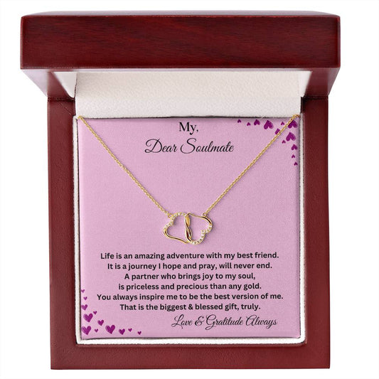 Soulmate Gift Everlasting Love Necklace WIth Message In Luxury Box 