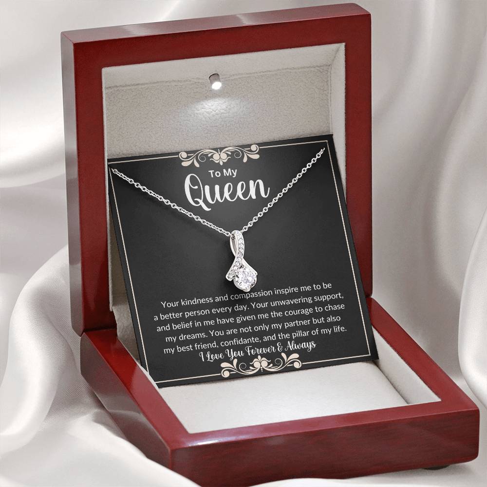 Soulmate gift with alluring beauty necklace and special message in luxury box with LED onSoulmate gift with alluring beauty necklace and special message in luxury box