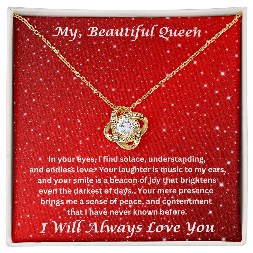 Soulmate Gift Love Knot Necklace With Message Card In STandard Box
