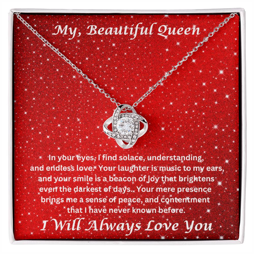 Soulmate Gift Love Knot Necklace With Message Card In Standard Box
