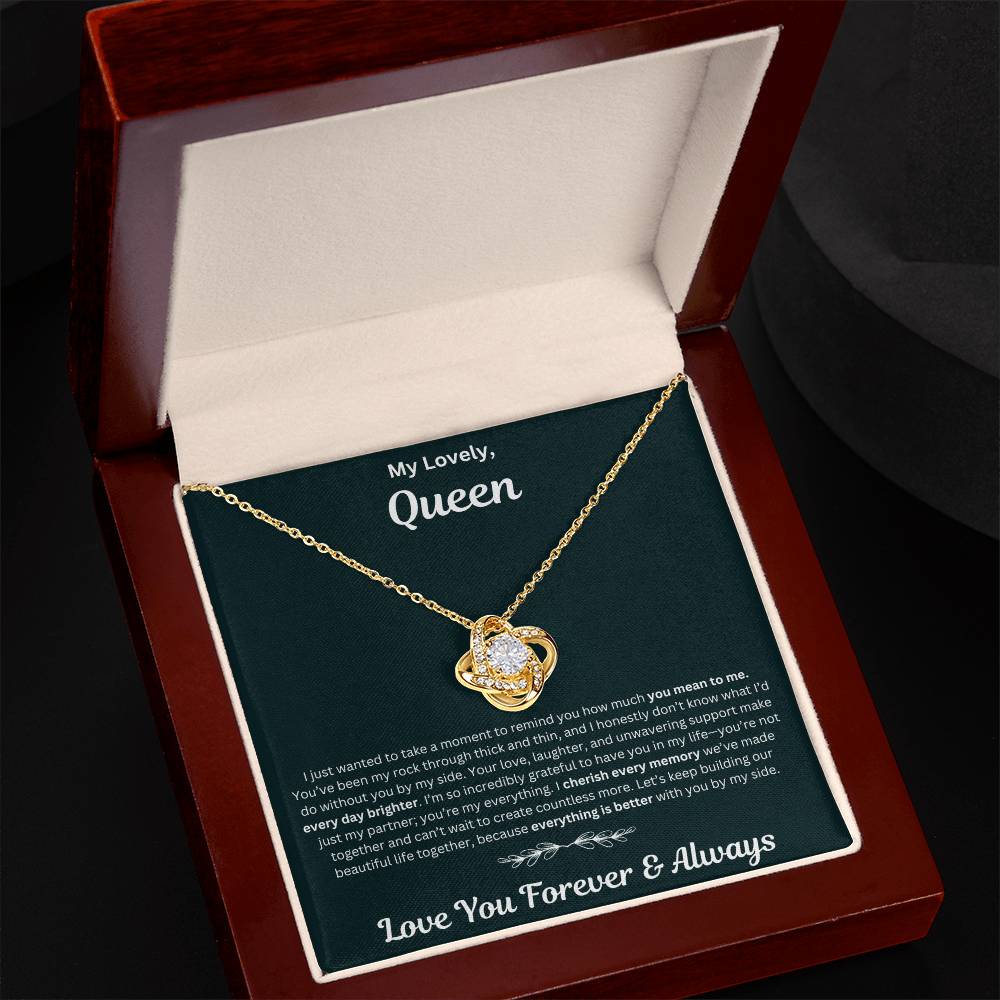 Soulmate gift with love knot necklace and special necklace in luxury box