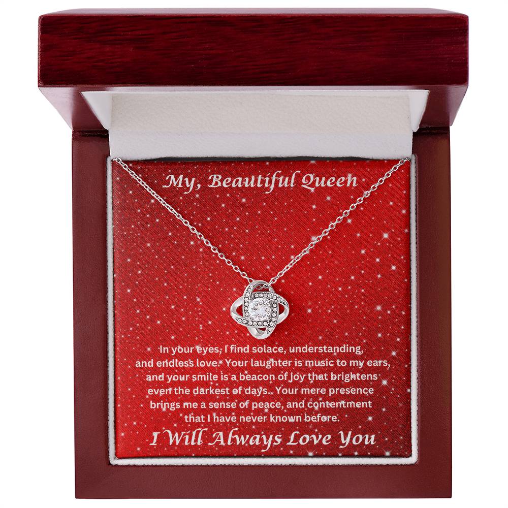 Soulmate Gift Love Knot Necklace With Message Card I Luxury Box