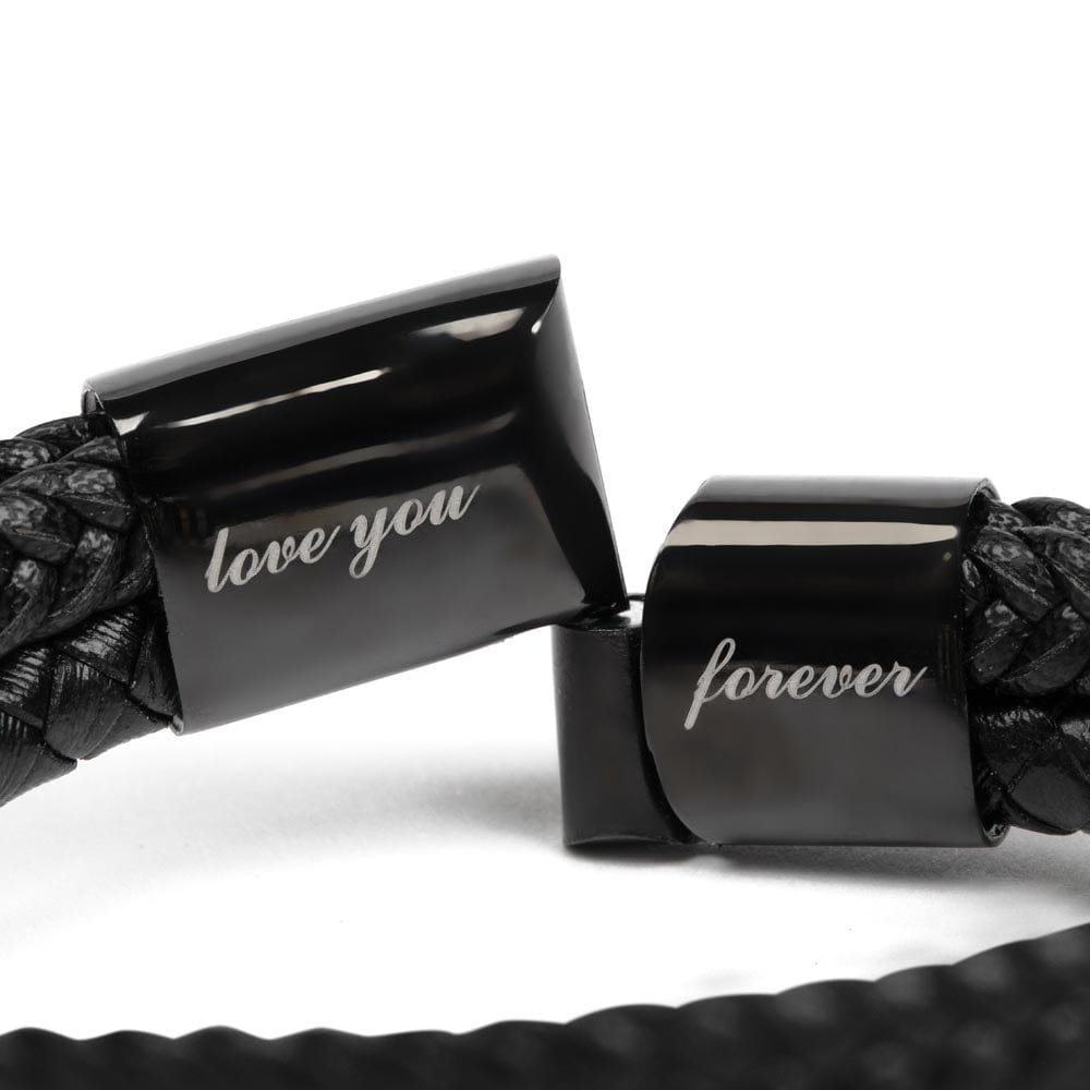 Very Close View Of Engraving "love you forever" On Magnetic Clasp