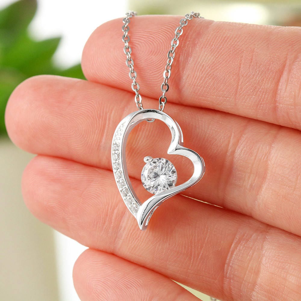 Close view of forever love pendant